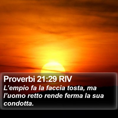 Proverbi 21:29 RIV Bible Verse Image