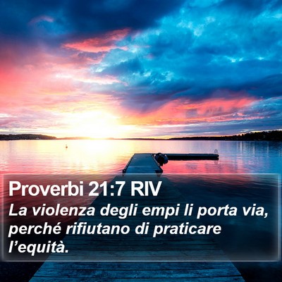Proverbi 21:7 RIV Bible Verse Image