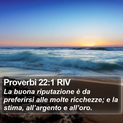 Proverbi 22:1 RIV Bible Verse Image
