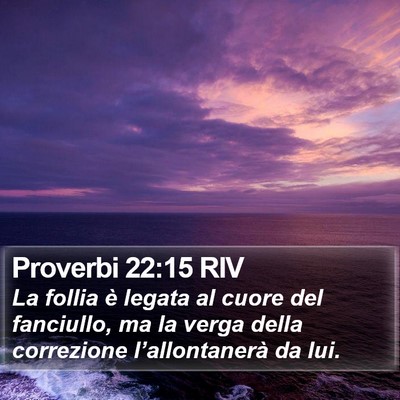 Proverbi 22:15 RIV Bible Verse Image