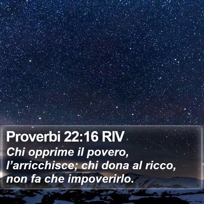 Proverbi 22:16 RIV Bible Verse Image