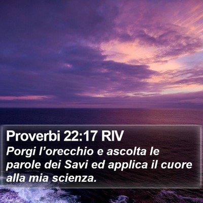 Proverbi 22:17 RIV Bible Verse Image