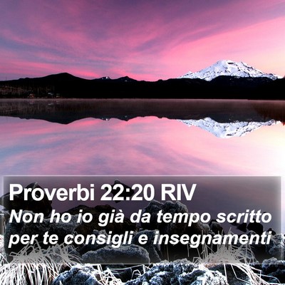 Proverbi 22:20 RIV Bible Verse Image