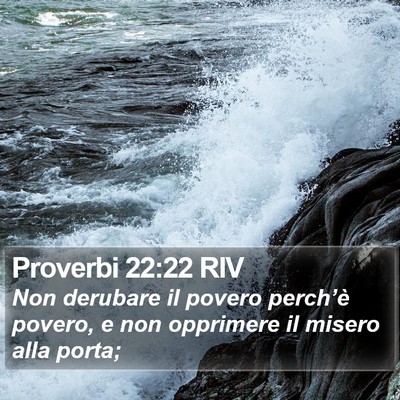Proverbi 22:22 RIV Bible Verse Image