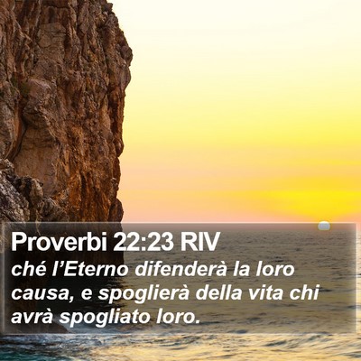 Proverbi 22:23 RIV Bible Verse Image