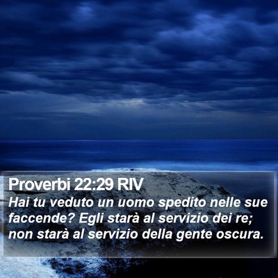 Proverbi 22:29 RIV Bible Verse Image