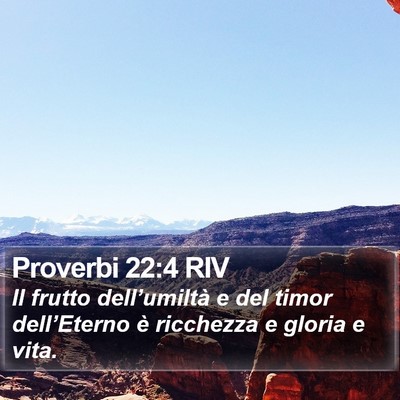 Proverbi 22:4 RIV Bible Verse Image