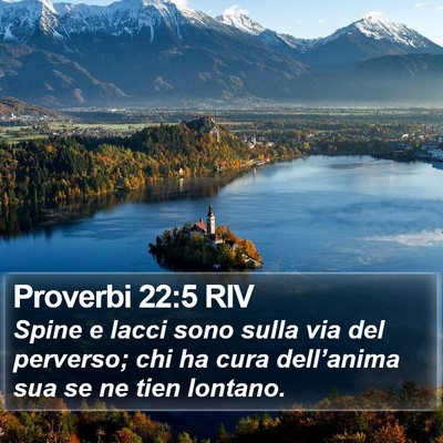 Proverbi 22:5 RIV Bible Verse Image