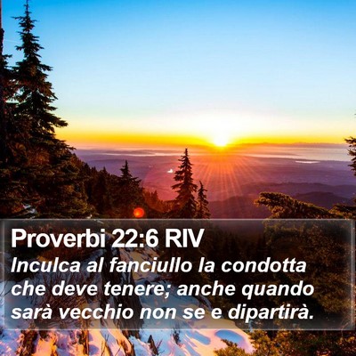 Proverbi 22:6 RIV Bible Verse Image