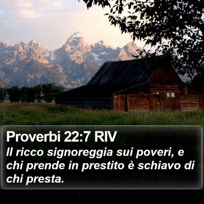 Proverbi 22:7 RIV Bible Verse Image