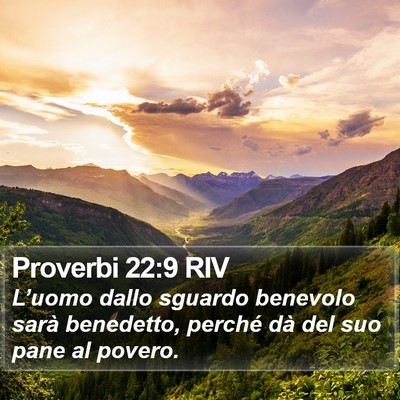 Proverbi 22:9 RIV Bible Verse Image