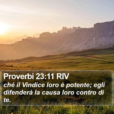 Proverbi 23:11 RIV Bible Verse Image
