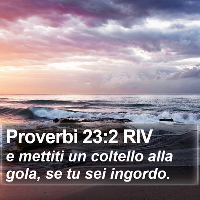 Proverbi 23:2 RIV Bible Verse Image