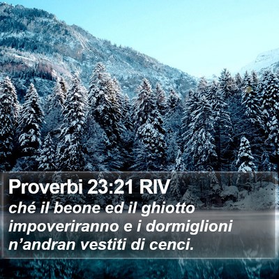 Proverbi 23:21 RIV Bible Verse Image