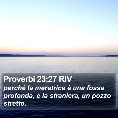Proverbi 23:27 RIV Bible Verse Image