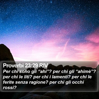 Proverbi 23:29 RIV Bible Verse Image