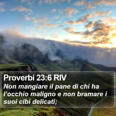 Proverbi 23:6 RIV Bible Verse Image
