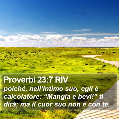 Proverbi 23:7 RIV Bible Verse Image
