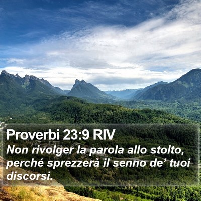 Proverbi 23:9 RIV Bible Verse Image