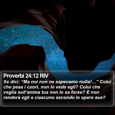 Proverbi 24:12 RIV Bible Verse Image