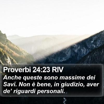Proverbi 24:23 RIV Bible Verse Image
