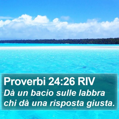 Proverbi 24:26 RIV Bible Verse Image