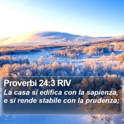 Proverbi 24:3 RIV Bible Verse Image