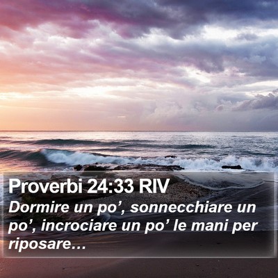 Proverbi 24:33 RIV Bible Verse Image