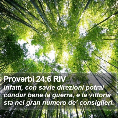 Proverbi 24:6 RIV Bible Verse Image