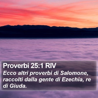 Proverbi 25:1 RIV Bible Verse Image