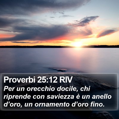 Proverbi 25:12 RIV Bible Verse Image