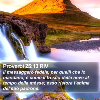 Proverbi 25:13 RIV Bible Verse Image