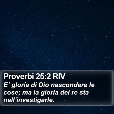 Proverbi 25:2 RIV Bible Verse Image