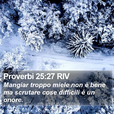 Proverbi 25:27 RIV Bible Verse Image