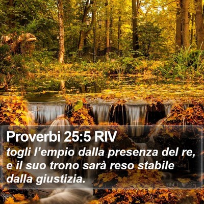 Proverbi 25:5 RIV Bible Verse Image