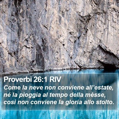 Proverbi 26:1 RIV Bible Verse Image