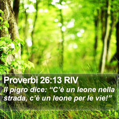 Proverbi 26:13 RIV Bible Verse Image