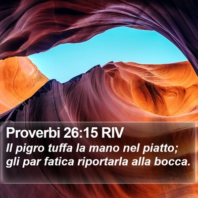 Proverbi 26:15 RIV Bible Verse Image