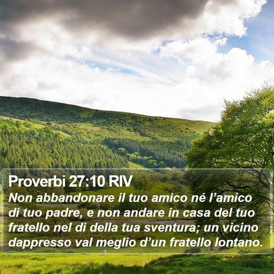 Proverbi 27:10 RIV Bible Verse Image