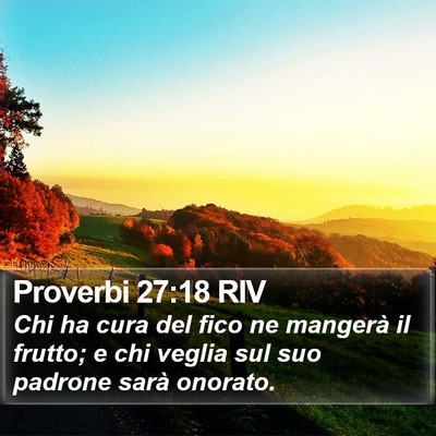 Proverbi 27:18 RIV Bible Verse Image