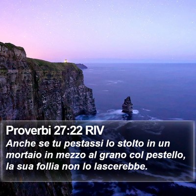 Proverbi 27:22 RIV Bible Verse Image