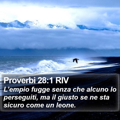 Proverbi 28:1 RIV Bible Verse Image