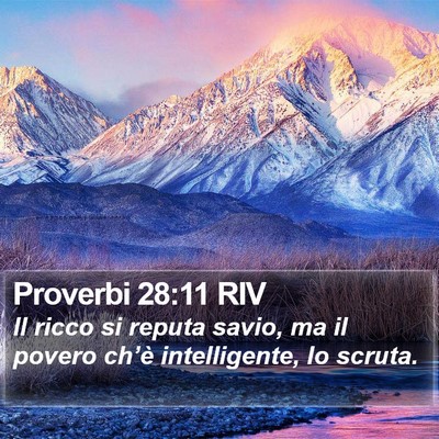 Proverbi 28:11 RIV Bible Verse Image