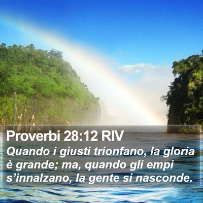 Proverbi 28:12 RIV Bible Verse Image