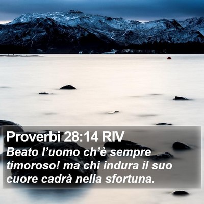 Proverbi 28:14 RIV Bible Verse Image