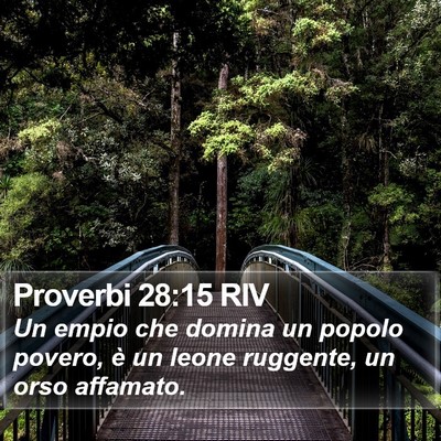 Proverbi 28:15 RIV Bible Verse Image
