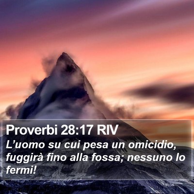 Proverbi 28:17 RIV Bible Verse Image