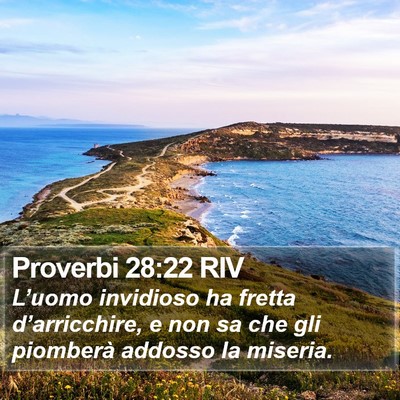 Proverbi 28:22 RIV Bible Verse Image