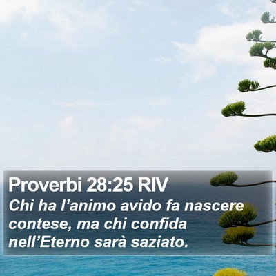 Proverbi 28:25 RIV Bible Verse Image
