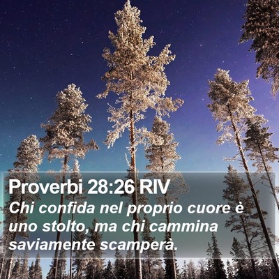 Proverbi 28:26 RIV Bible Verse Image